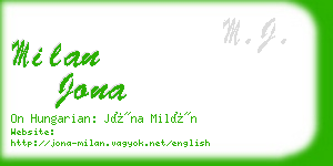milan jona business card